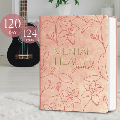 Self-Care & Mental Health Journal – 120-Day Mood Tracker, Anxiety & ADHD Support, Cute Pink Floral A5 Planner, Daily Mindfulness & Positivity Journal