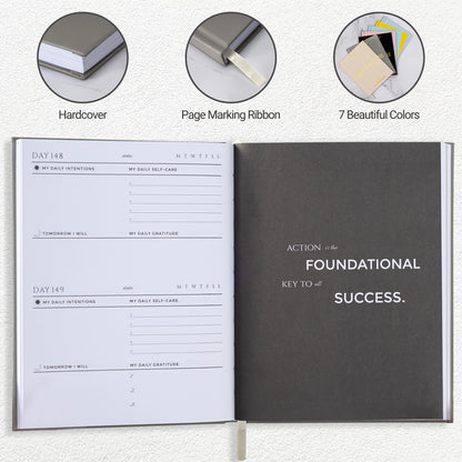 My Daily Self-Care Journal: 365 Days Hardcover Planner with Inspirational Quotes - Daily Mindfulness & Reflection Diary for Adults