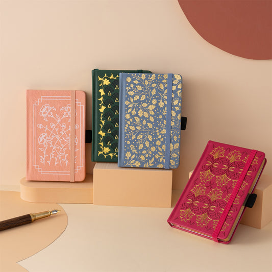 Vintage Creative Journal – A6 Dotted Notebook, Thick 160gsm Paper, Durable Faux Leather Hardcover, Ideal for Bullet Journaling